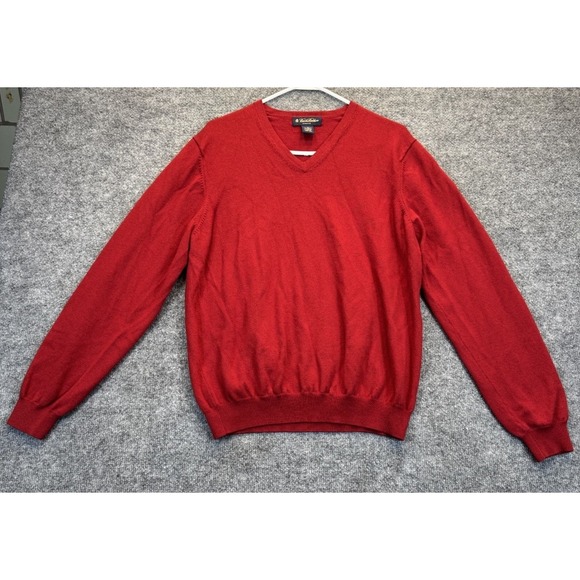 Brooks Brothers Other - Brooks Brothers Men's Large V-Neck Merino Wool Sweater Red Hong Kong